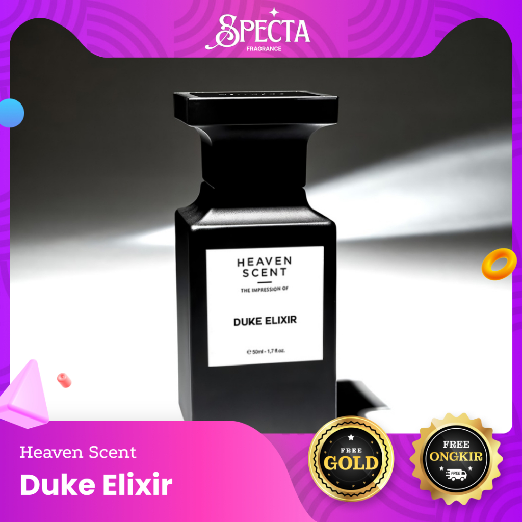Heaven Scent Parfum DUKE ELIXIR (FREE GOLD) ORIGINAL 50 ml OFFICIAL PARTNER Farfum Pria Wanita Nempe