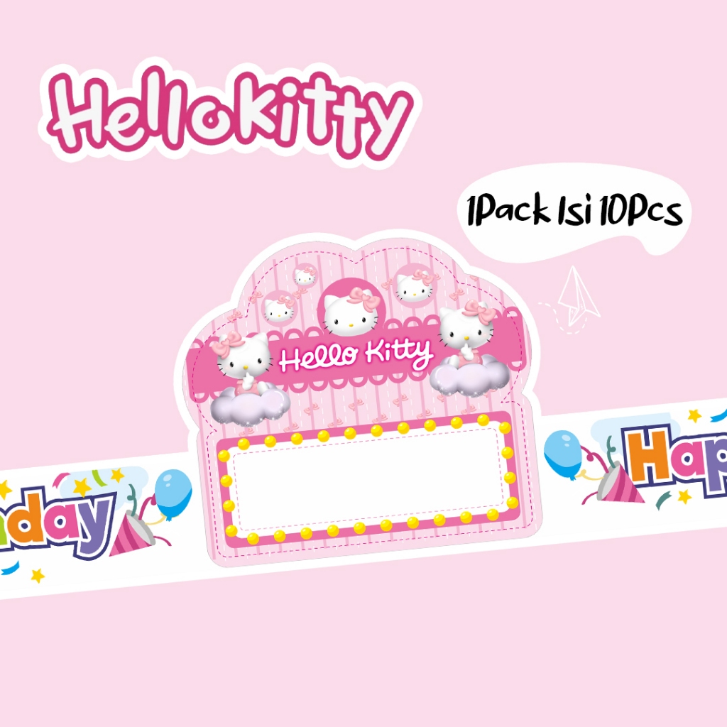 TOPI ULANG TAHUN ANAK HELLO KITTY