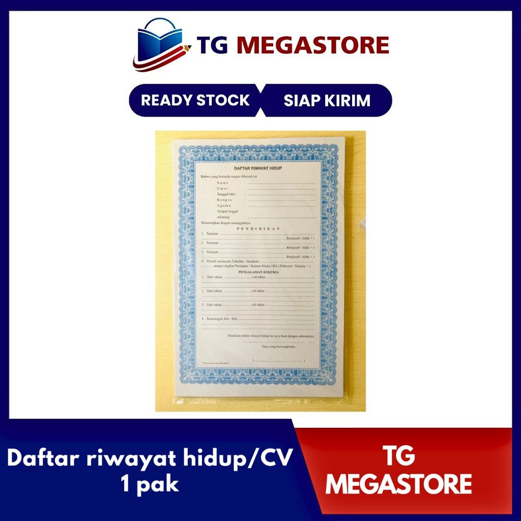 

Daftar riwayat hidup/CV 1 pak
