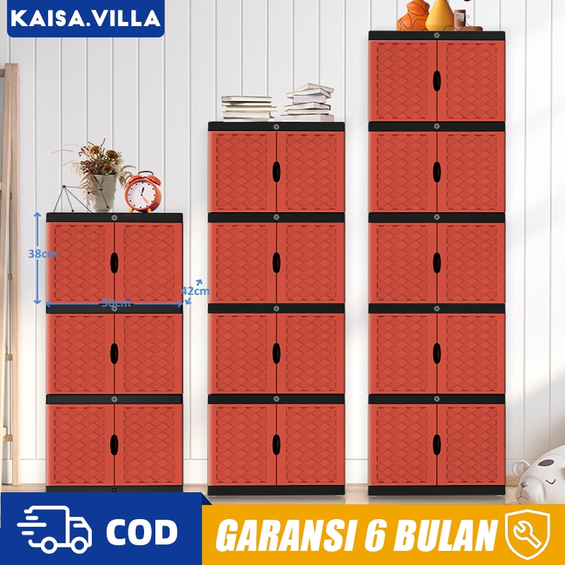 Lemari pakaian plastik/Lemari plastik susun/Lemari plastik jumbo/ Cabinet serbaguna 3/4/5 Susun