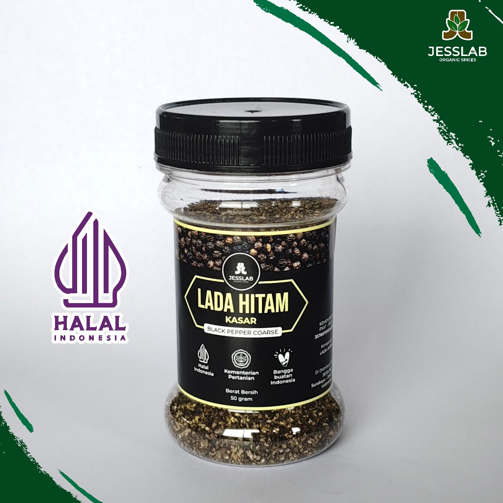 

JessLab Spices - Lada Hitam Kasar Bumbu Masak Dapur Rempah 50gr