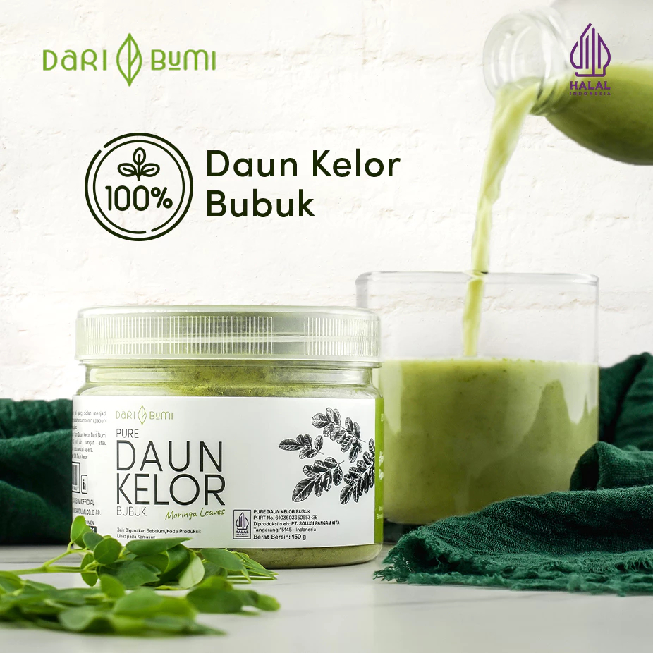 

[Original][Dari Bumi] Dari Bumi Daun Kelor Moringa Bubuk Organik 150GR Premium Pure Organic Murah