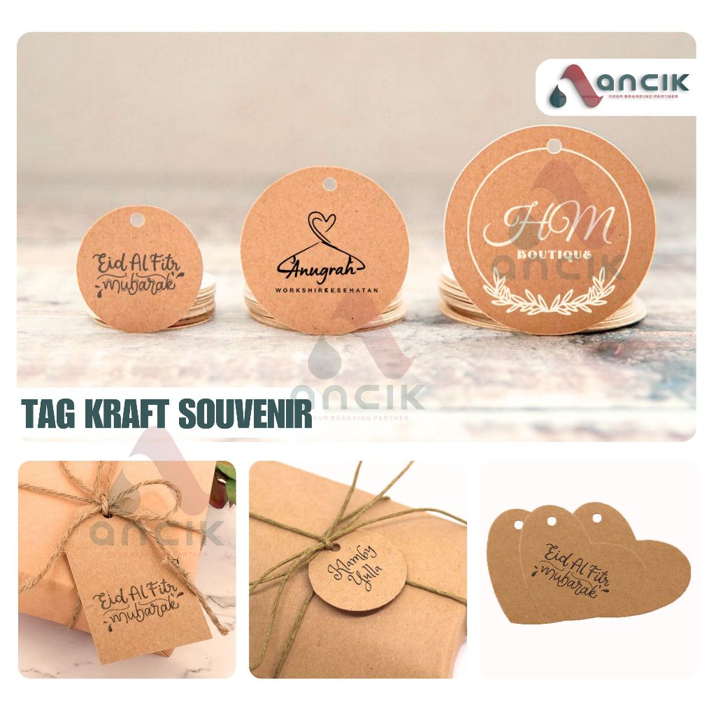 

(350 GSM TAG KRAFT TEBAL) Tag Souvenir Tag Baju Thankscard Tag Ucapan Tag Florist Tag Produk Hangtag