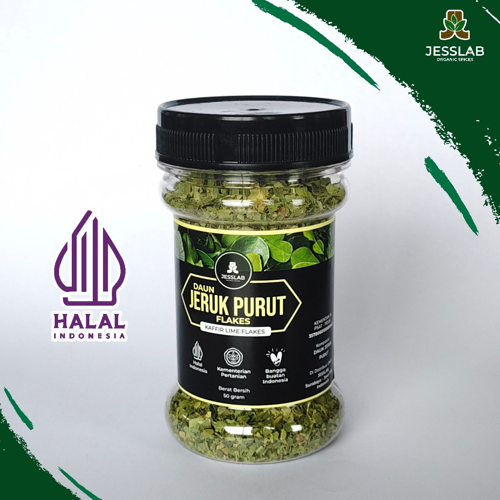 

JessLab Spices - Daun Jeruk Flakes Bumbu Masak Dapur Rempah 30gr