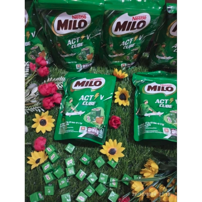 

Milo Activ Cubes 25*67,5gr Milo Coklat Bentuk Kotak/Kubus/Cube