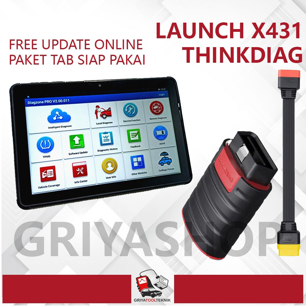 Scanner Launch Thinkdiag + Tablet Android + Extension CAR