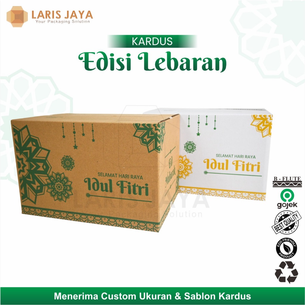 

PROMO Box Parcel 35 x 25 x 23 cm Kardus Parcel Parcell Lebaran Idul Fitri Eid Mubarak - Motif Bunga 35x25x23 cm