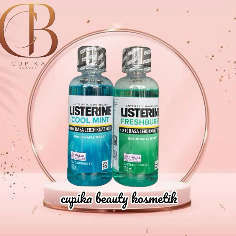 b,pz} LISTERINE antiseptic mouthwash 100 ml - obat kumur untuk nafas segar