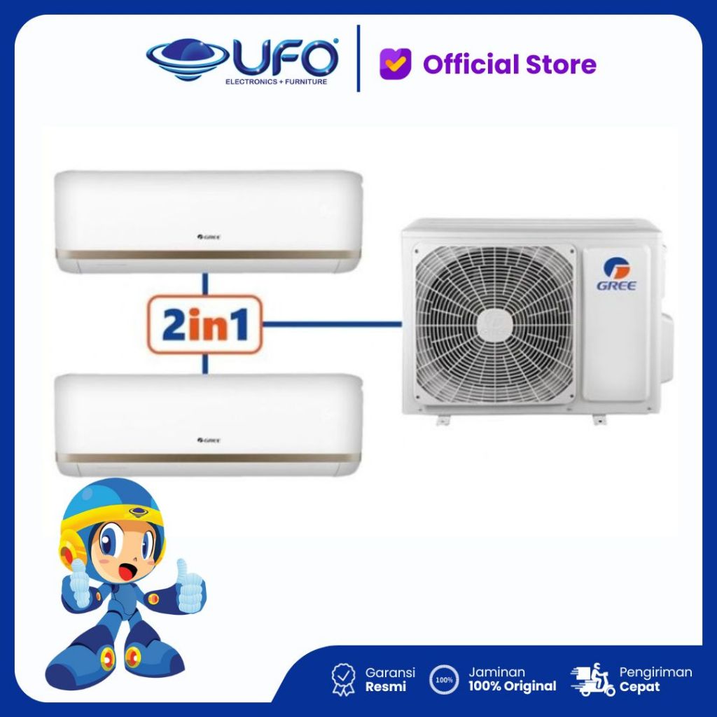 GREE GWC0707CSS AC INVERTER COMBO SPLIT 3/4PK+3/4PK