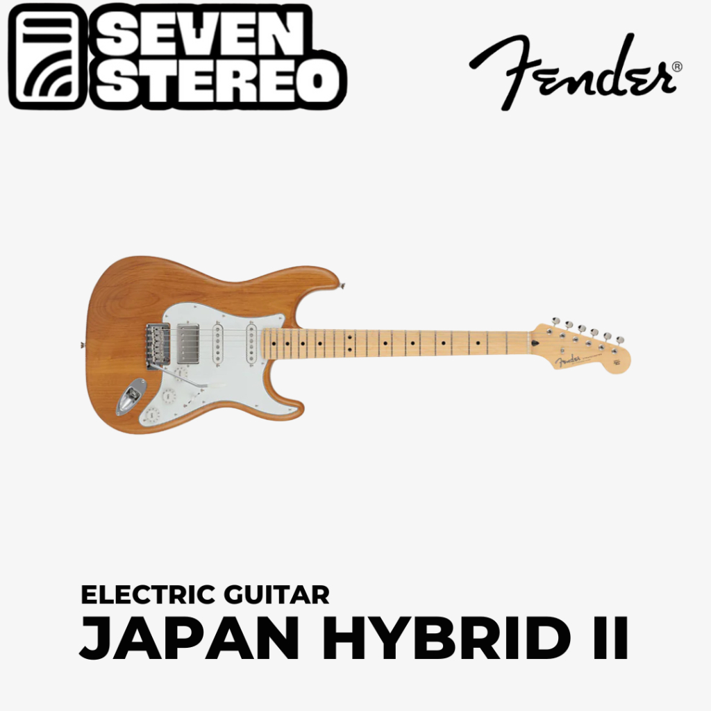 Fender Japan Hybrid II Stratocaster HSS Electric Guitar Maple FB Vintage Natural
