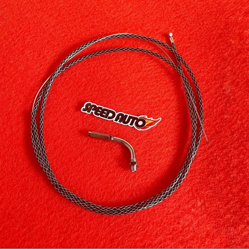 Kabel gas serat karbon universal panjang 190cm tali gas serat karbon