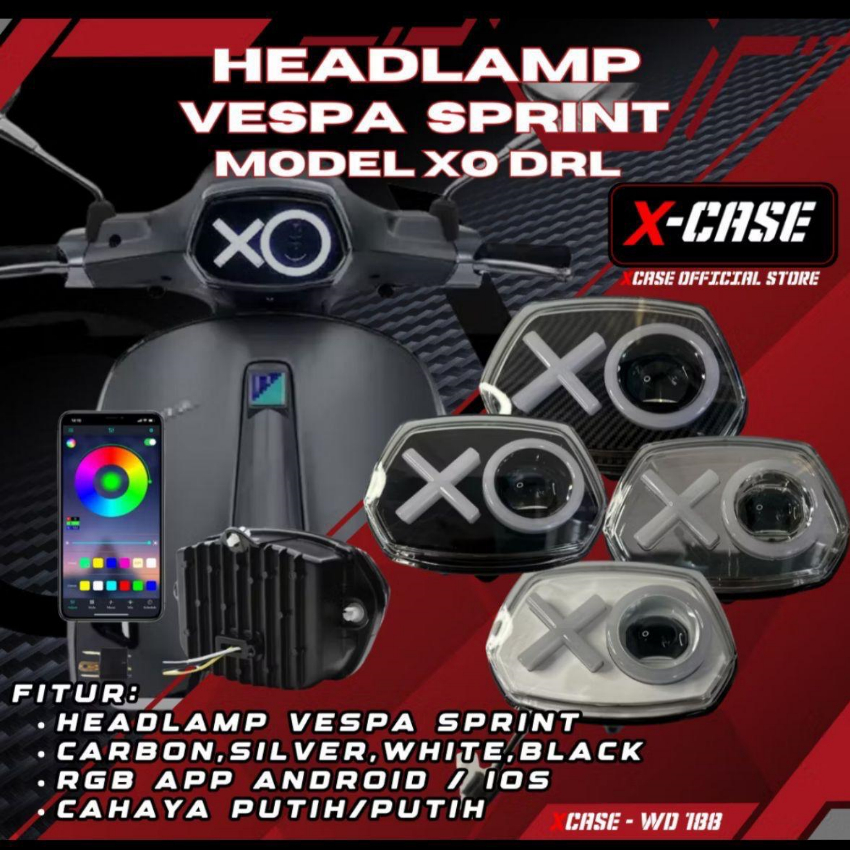 ORIGINAL HEADLAMP VESPA SPRINT MODEL XO LAZY EYE RGB BLUETOOTH XO WD 188 ORI