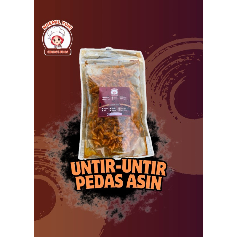 

Ngemil Yuk! Untir-Untir Pedas Asin 100gram - Makanan Ringan