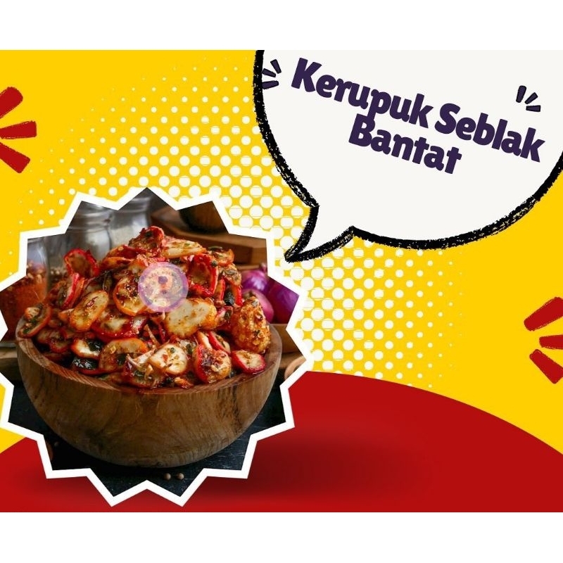 

SNACK JAJANAN CEMILAN - KERUPUK SEBLAK BANTAT PEDES 100GR HOMEMADE