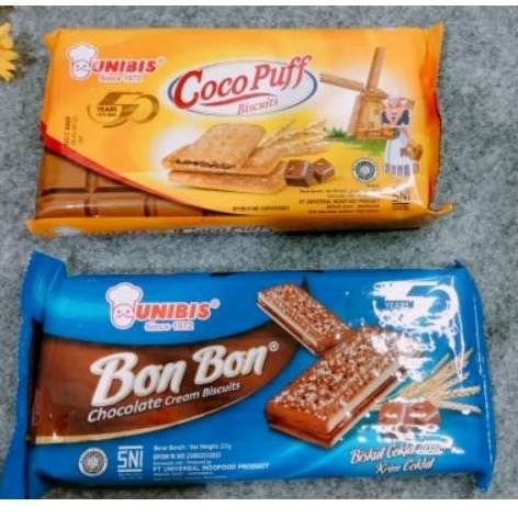 

Biskuit Unibis Bon Bon & Choco Puff 200 gr