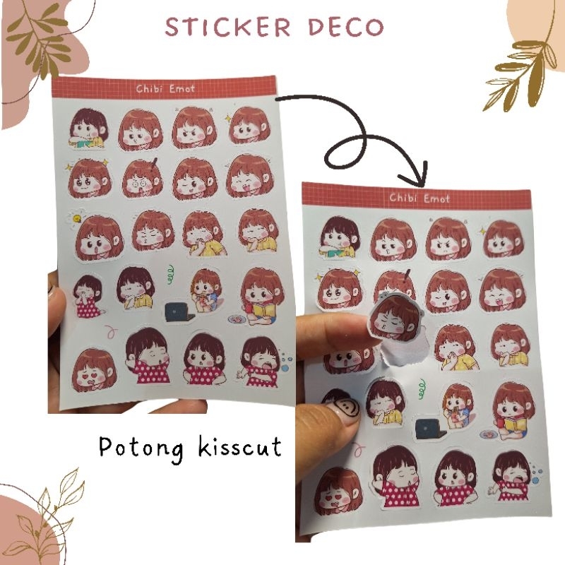 

STICKER SHEET | STICKER DECO PLANNER EMOTICON GIRL