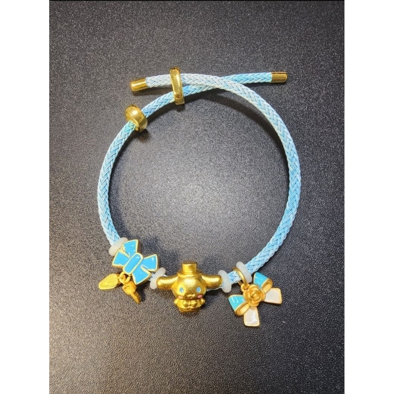 Kode RIBBON - PADUAN EMAS / Sandgold S999 Charm / Liontin Anti Karat untuk Gelang Crystal / Gelang T