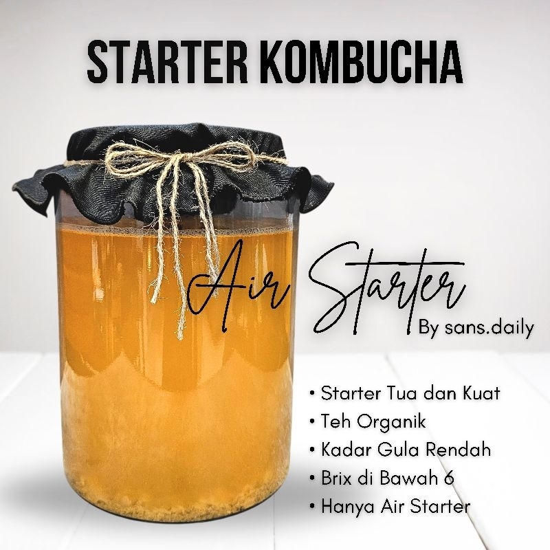

STARTER KOMBUCHA - Premium - Usia Tua - Air Aja - Gula Rendah