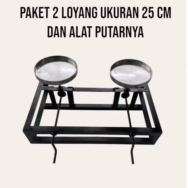 ALAT KUE LEKER PUTAR UKURAN 25 CM BAHAN BAJA