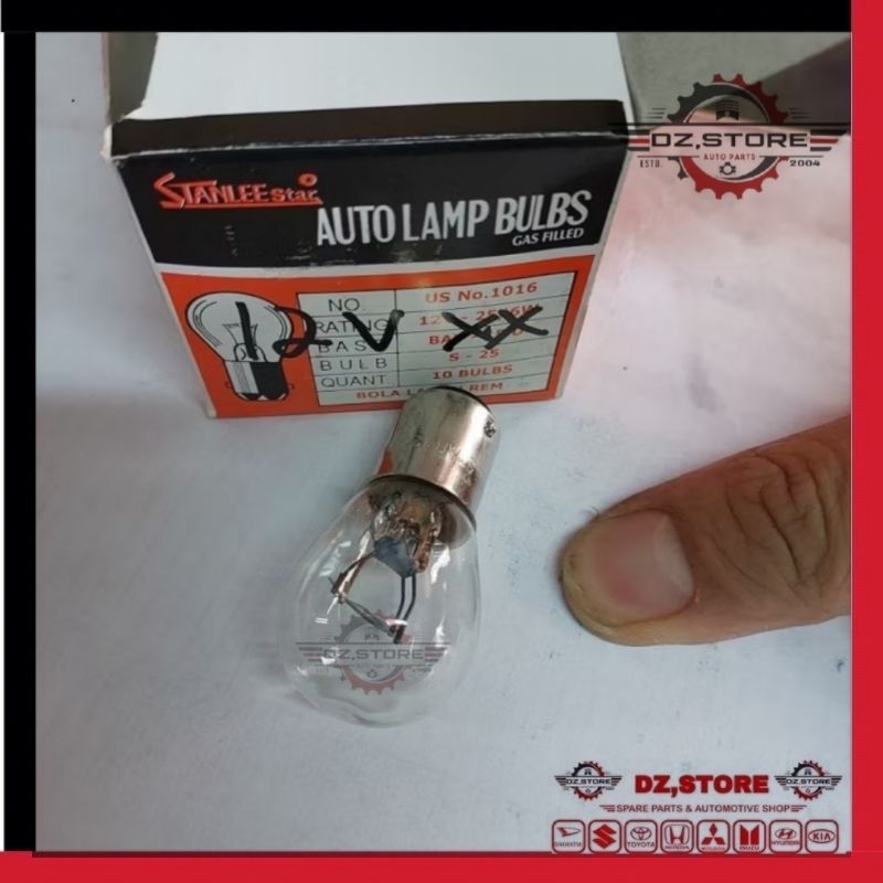 Bohlam lampu stop mobil universal 12volt 25/6W bola lampu rem mobil sigra calya agya ayla avanza xen