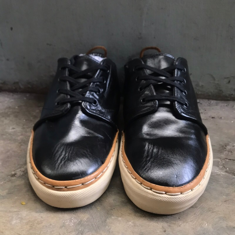 vans second ori leather black