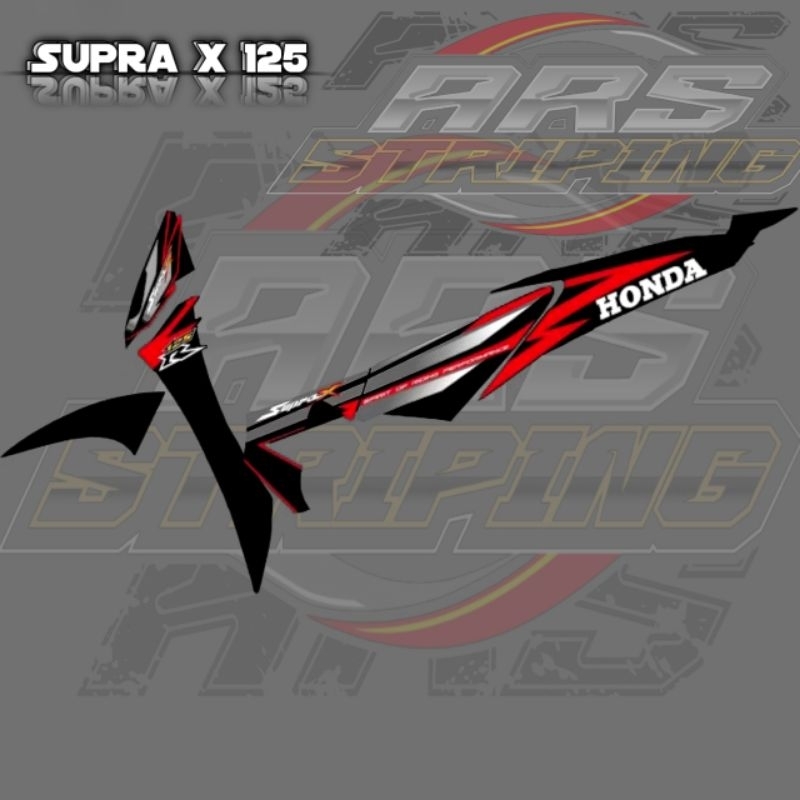Striping stiker Supra x 125 2006 ORI custom transparan konsep