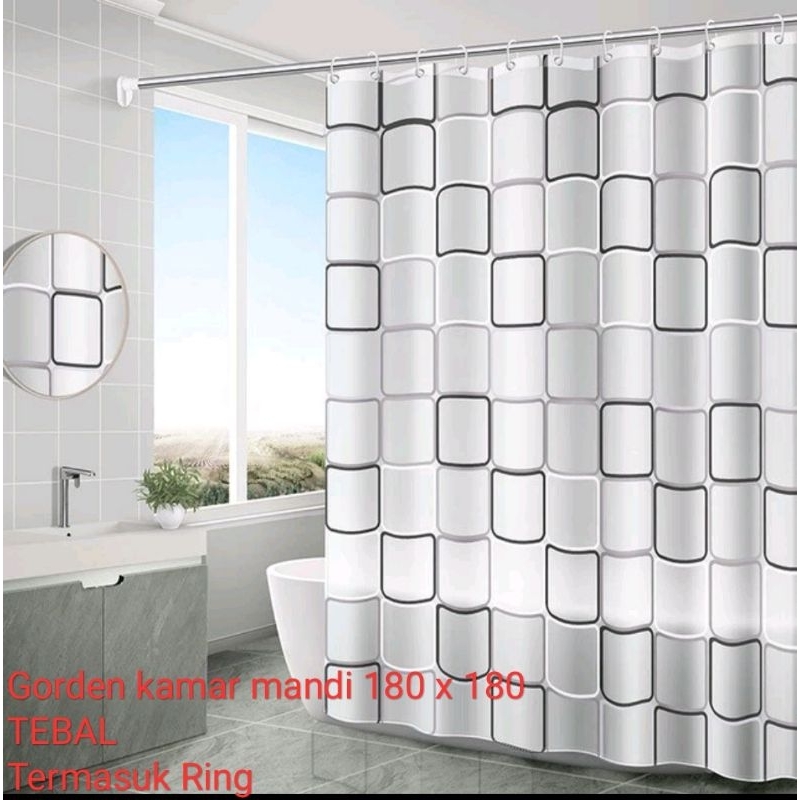 gorden plastik kamar mandi/anti air