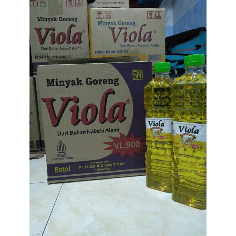 

Minyak goreng viola VL 900 botol 1 karton