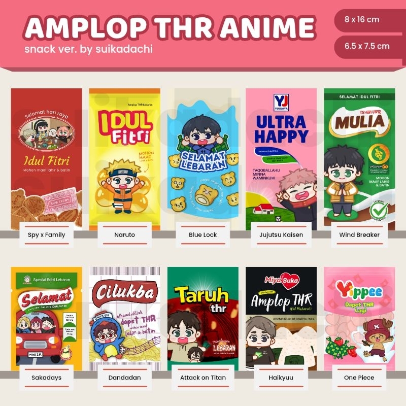 

Amplop THR Lebaran Snack Anime [SATUAN]