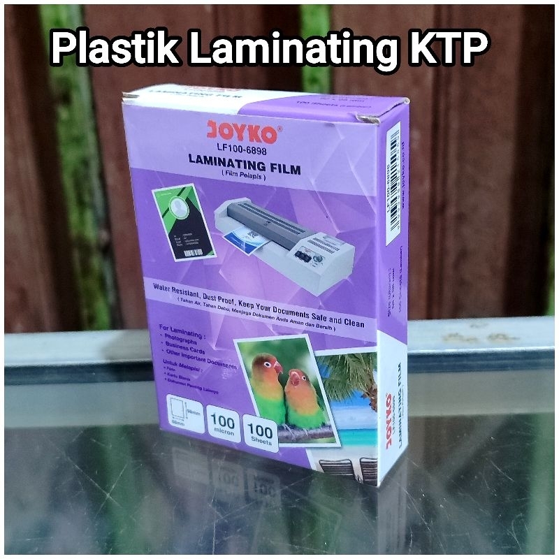 

1 Pak Plastik Laminating Ktp Isi 100 Lembar JOYKO ( 100 Micron )