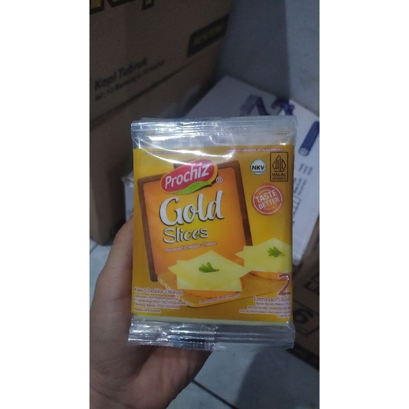 

Keju Prochiz Gold Slices 1 Renteng isi 8 Sachet