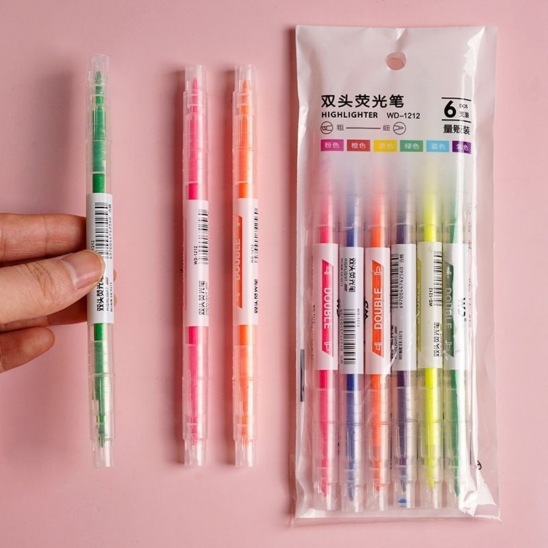 

stabilo pastel set isi6 highlighter warna pastel 2sisi