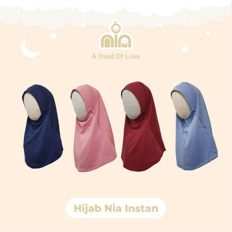 NIA HIJAB INSTAN/HIJAB BAYI LUCU/HIJAB BAYI BAHAN KATUN LEMBUT/HIJAB INSTAN MURAH