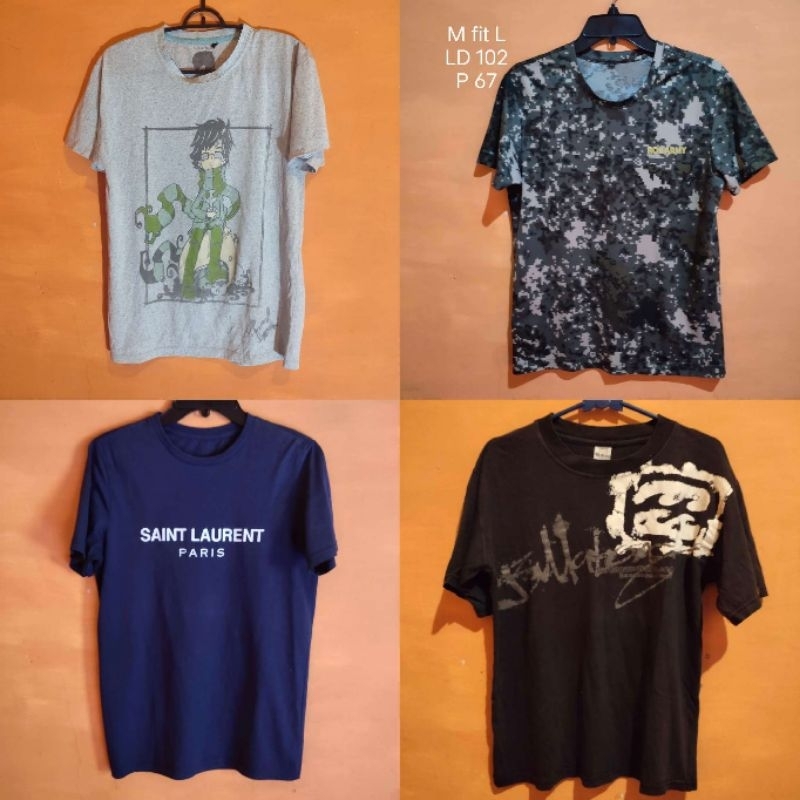 kaos katun, jersey, dan lainya lengan pendek dewasa murah minus rijek | Pakaian Bekas