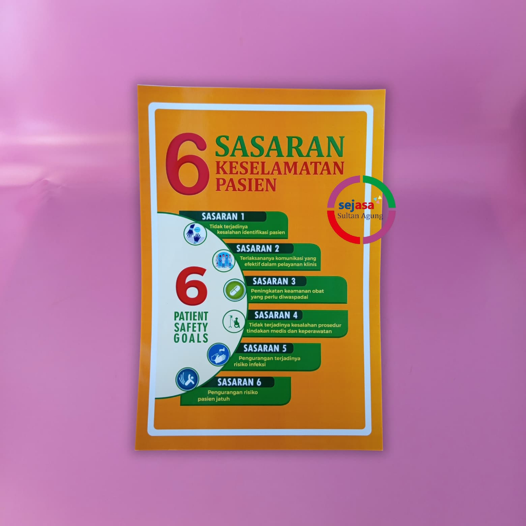 Poster 6 Sasaran Keselamatan Pasien | Poster 6 Sasaran Keselamatan Pasien | LAMINASI GLOSSY