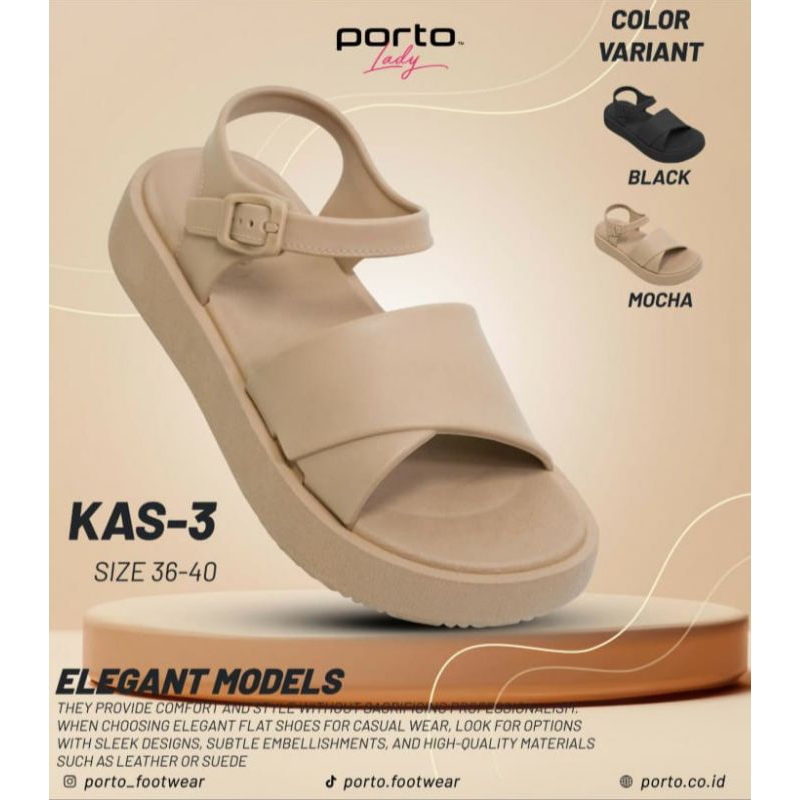 Porto lady Sandal cewe terbaru kekinian slop tali
