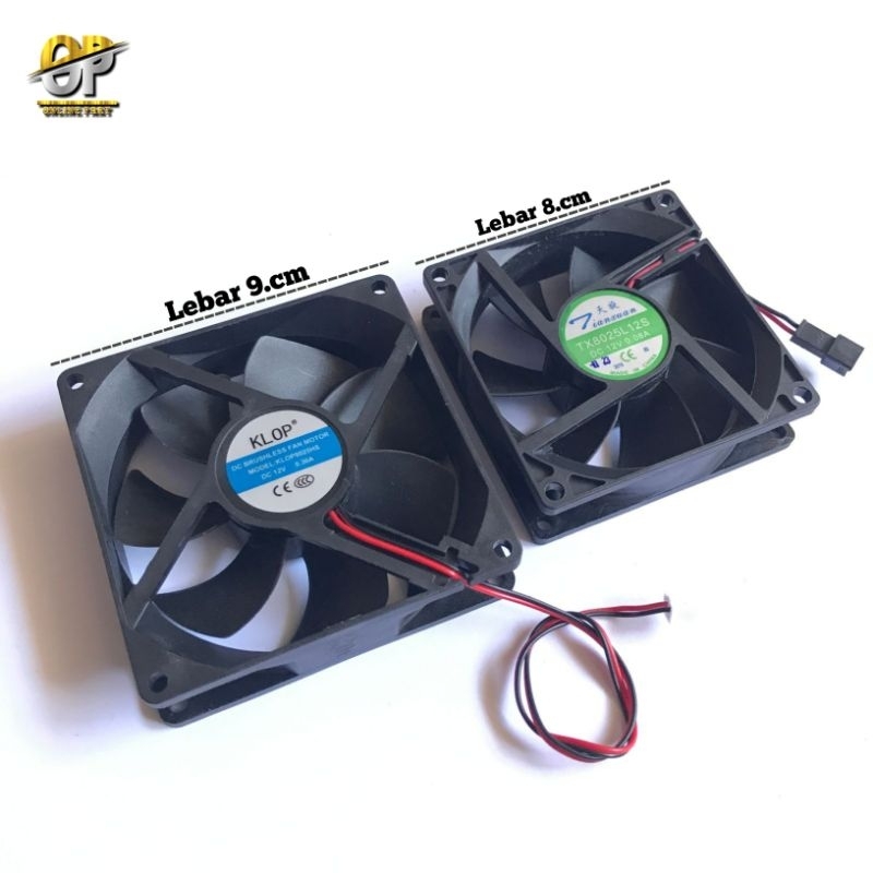 Kipas | fan DC 9 dan 8 cm 12.V 0.30.A