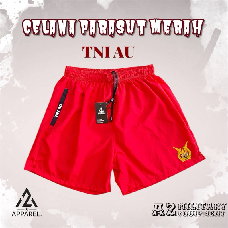 celana olahraga pria/celana running TNI AU TNI AD TNI AL/kopassus/KOSTRAD/CELANA PENDEK PRASIT MERAH