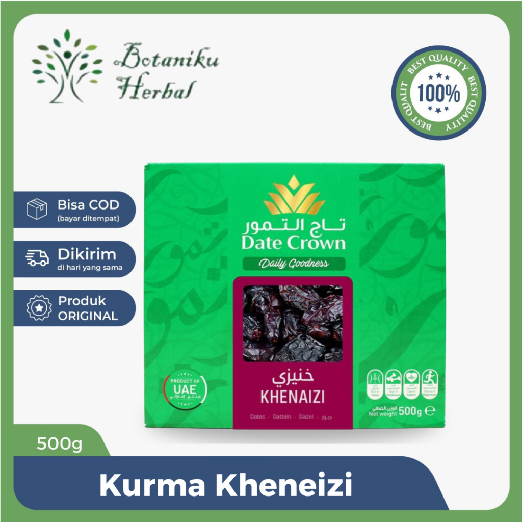 

DATE CROWN Kurma Khenezi Khenaizi Kenizi Original Fresh 500gr