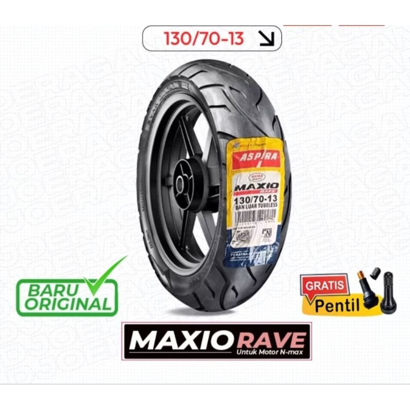Ban Tubeless Aspira 130/70-13 RAVE  Ban Belakang NMX PCX 160 ADV 150 ADV 160