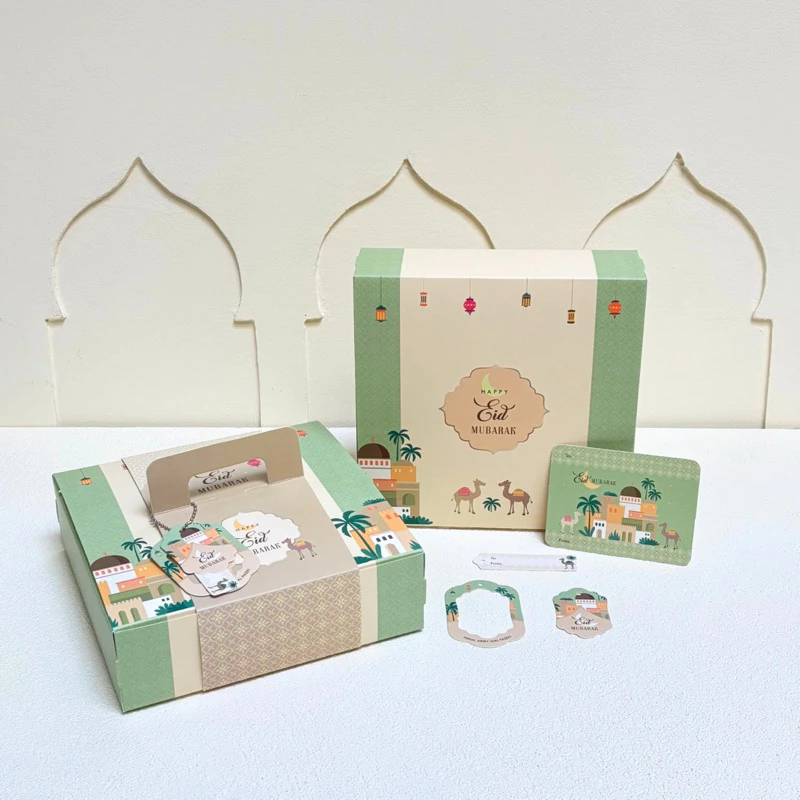 5 Set Box Sabrina 20x20x6 cm Kotak Kue Box Lebaran Idul Fitri