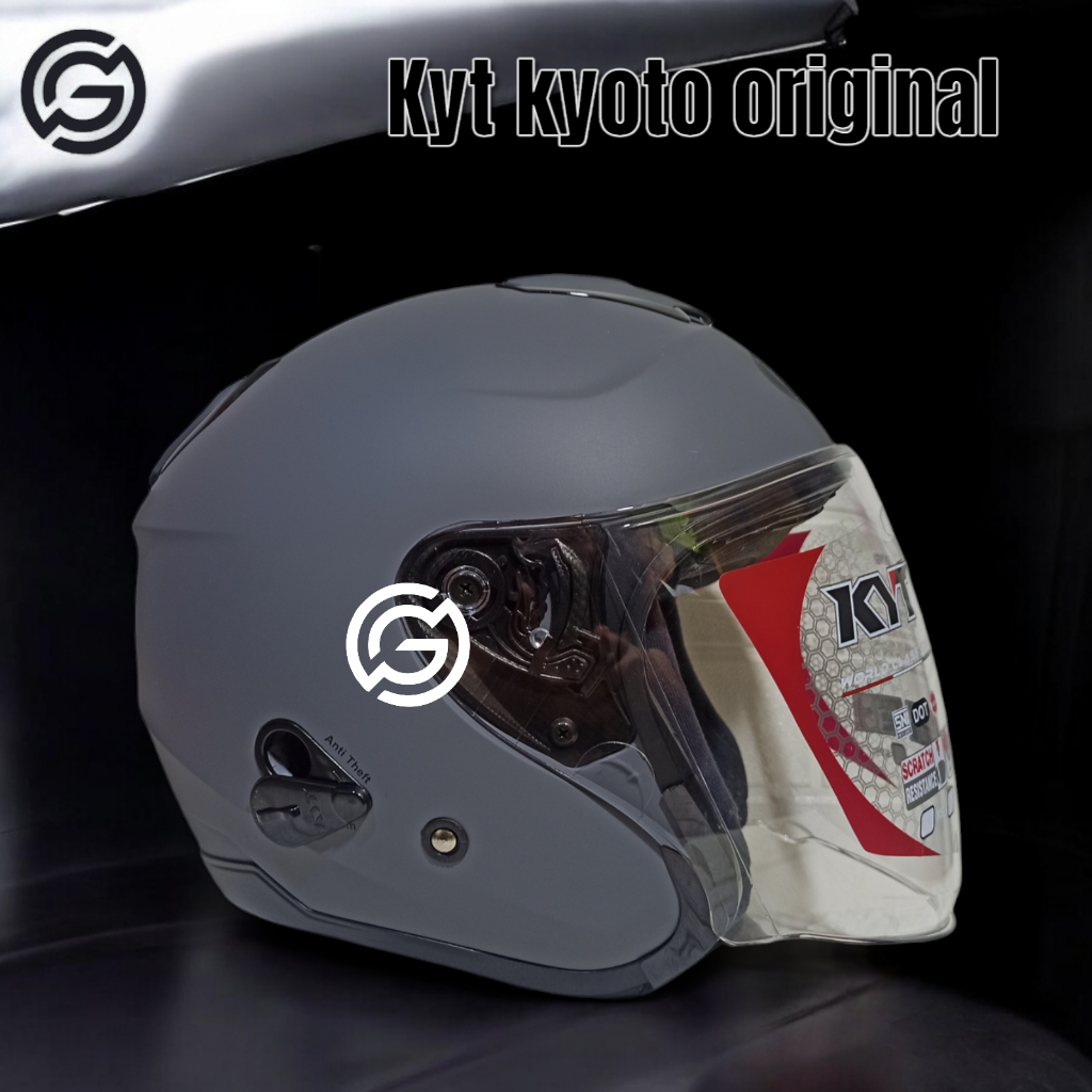 HELM KYT KYOTO R SOLID GORILA GREY|ABU DOFF