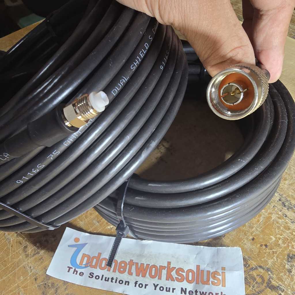 Kabel Ekstension Perpanjangan Cable Extension Antena YAGI LPDA OMNI TABUNG GRID 25 meter