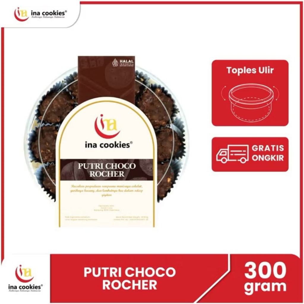 

INA COOKIES Malang - PUTRI CHOCO ROCHER Kue Kering Premium Jajan Lebaran - READY STOCK