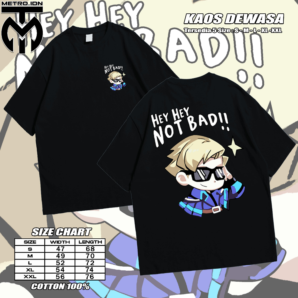 Kaos Emote HEY HEY NOTBAD Mobile Legends Alucard MLBB