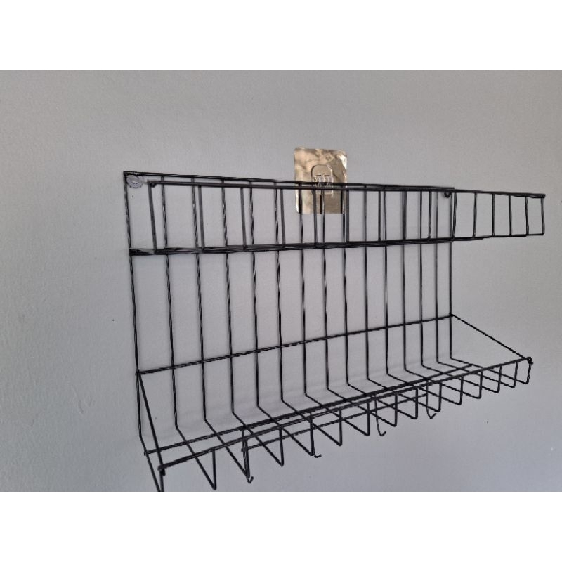 Rak serbaguna /rak gantung kawat 2 susun violet