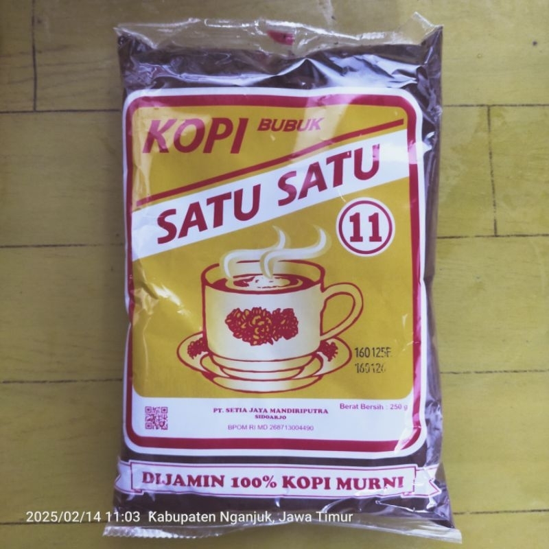 

250 Gram Kopi Bubuk Murni Satu-satu Asli Jawa Timur