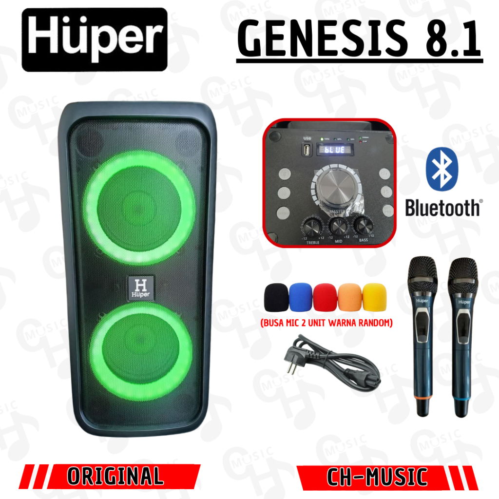 Huper Genesis 8.1 Speaker Portale With Bluetooth PartyBox Huper Genesis 81