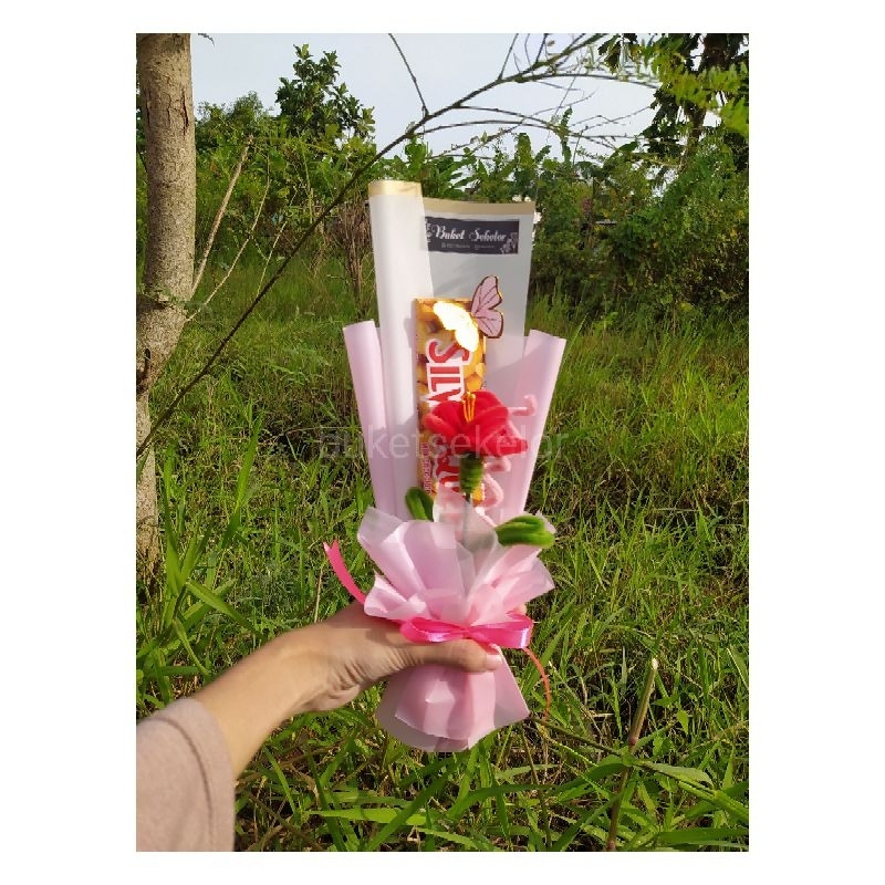 

Buket Cokelat Silverqueen Mawar Murah Unik Spesial