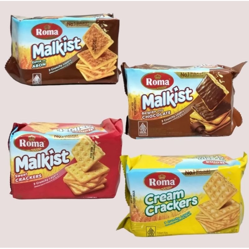 

BISKUIT ROMA MALKIST CRACKERS/BISKUIT LEBARAN BISKUIT RENYAH - 107 / 105 / 90gram